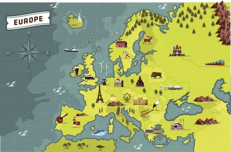 1-An Illustrated map of Europe